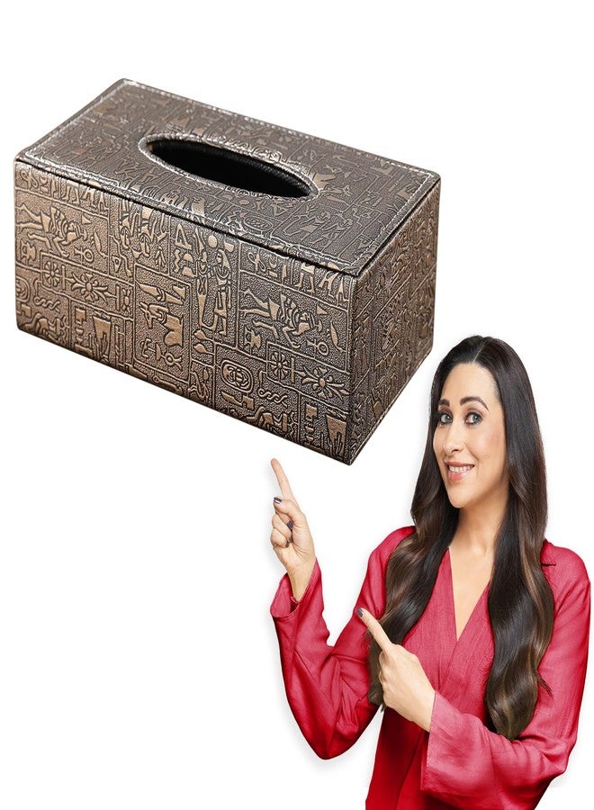 هوكيبو حامل مناديل من الجلد الصناعي من هوكيبو للمنزل والسيارة والمكتب، معدني (AR4081-D4) - Image 1